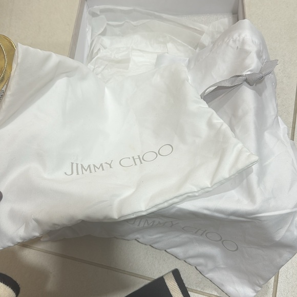 Gold Metallic Nappa Leather Platform Sandals - Picture 14 of 14